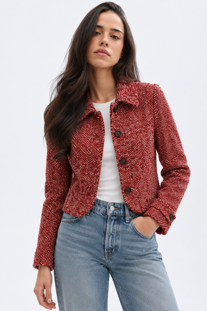 Vintage Tweed Cropped Jacket - Size: XS