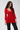 Floral Crochet Top in Hot Red- Size: XL(Fits: M/L)