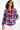 Vibrant Plaid Flannel Shirt in Heavy Cotton - Size: M/L