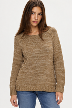 Marl Knit Cotton Blend Sweater - Size: M/L
