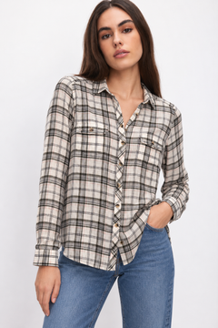 Grey and Pink Shirt in 100% Cotton- Size: S/M