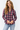 Cotton Shirt in Shades of Pink,Navy and Green- Size: S/M
