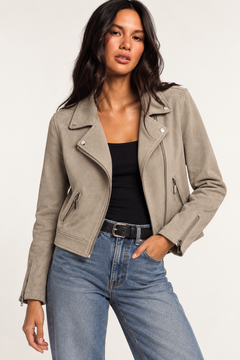 ♦︎ Faux Suede Biker Jacket - Size: M