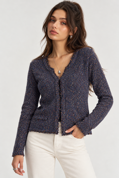 Speckled Knit Cardigan - Size: M
