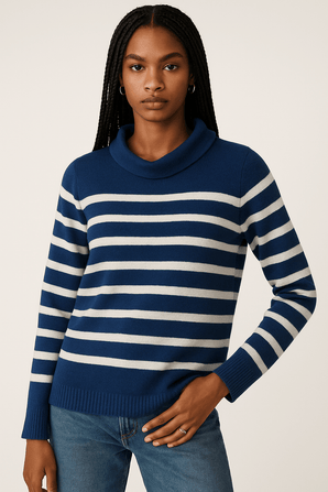 Sea Salt Cotton Wool Blend Knit Sweater-Size: M/L