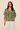 Geometric Pattern Blouse in Green and Brown- Size: XL