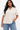 White Pinstripe Pleats Blouse - Size: XL