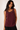 Grommet Detail Top in Burgundy - Size: S/M