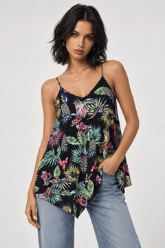 Tropical Abstract Cami Top- Size: S