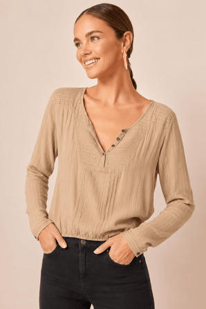 Casual Textured Design Blouse - Size: L