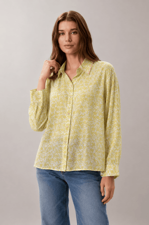 Cotton Shirt in Sunshine Yellow- Size: M