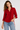 Ruffled Blouse in Cherry Red- Size: XS
