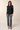 Long Embroidered Blouse in Classic Black- Size: M
