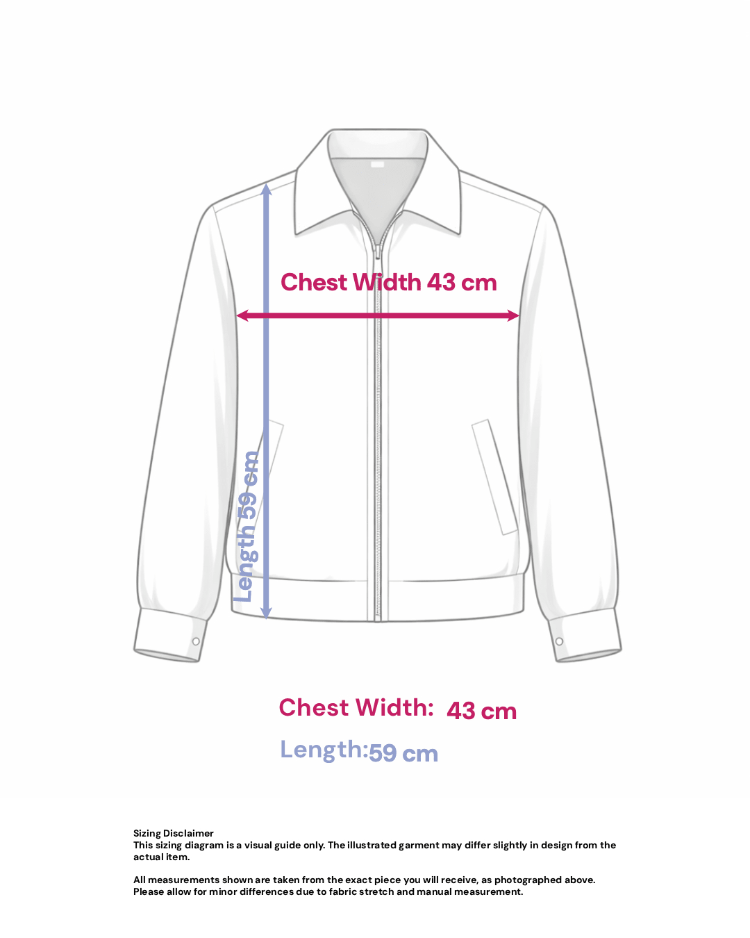Classic Patterned Jacket - Size: XS/S — measurements