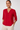 ♦︎ Red V-Neck Blouse - Size: M/L