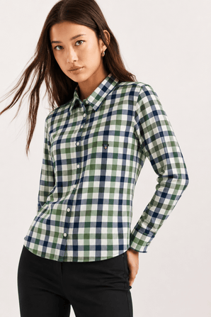 GANT Checkered Button-Up Shirt - Size: S