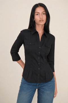 ♦︎ Black Collared Shirt - Size: S