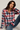 Cotton Plaid Shirt with Chest Pockets- Size: M/L