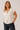 Cream V-Neck Stitched Blouse - Size: L