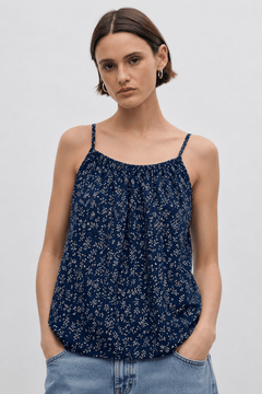 Flowy Leaf Print Cami in Viscose- Size: L