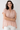 Light Peach V-Neck Blouse - Size: L