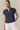 Maternity Cotton Blouse in Deep Navy- Size: M