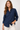 Pinstriped Navy Blue Shirt in Cotton- Size: XS