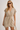 Ruched Front Mini Dress in Neutral Beige- Size: XS