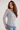 Tailored Striped Blouse in Cotton Blend- Size: M