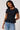 Textured Black Peplum Top - Size: M