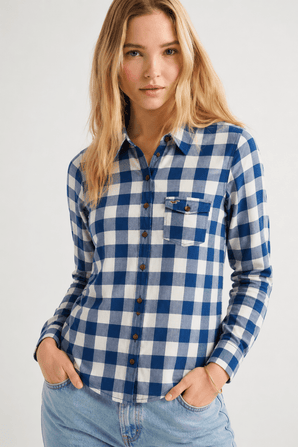 All Cotton Checker Pocket Shirt - Size: S