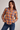 Cotton Plaid Shirt in Orange Tones- Size: M