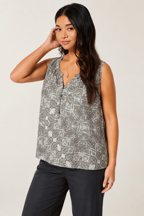 Monochrome Blouse with Metallic Thread- Size: XXL