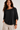 Basic Black Blouse with Short Sleeves- Size: XL
