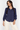 Navy Dandelion Blouse in Viscose - Size: S