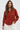 Rust Blouse in Suede-like Texture- Size: XS