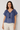Sheer Blouse in Navy and White- Size: M
