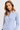 Fitted Cotton Shirt in Light Blue- Size: XXS