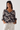 Soft Viscose Blouse in Mauve and Charcoal- Size: M