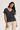 Charcoal Grey V-Neck Top - Size: L