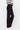 Flared Pants in Dark Purple Velvet Fabric- Size: S