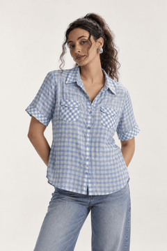 Linen Shirt in Casual Appeal- Size: M/L
