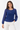 Sheer Sequined Blouse in Royal Blue- Size: S