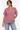 V-neck blouse in Mauve Pink- Size: XL