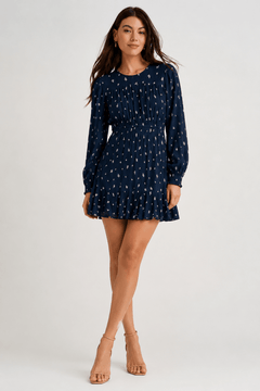 Viscose Day Dress with Defined Waist - Size: S/M