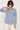 Blue and White Striped Collared Shirt - Size: S