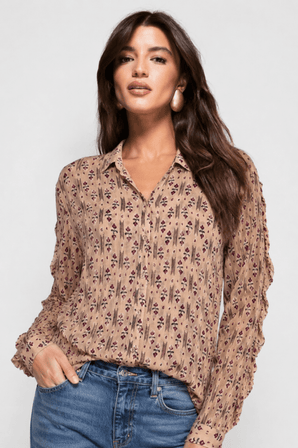 Ditsy Floral Blouse in Viscose Silk - Size: M