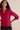 Lace Detailing Blouse in Raspberry- Size: M/L
