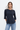 Black Crewneck Blouse with Side Slit - Size: XS