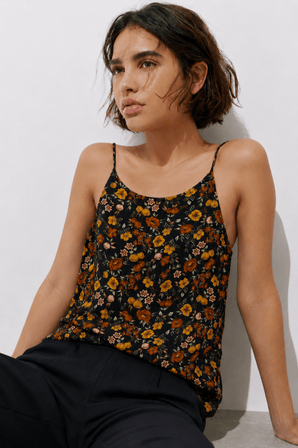 Floral Clusters Cami in Viscose- Size: S/M